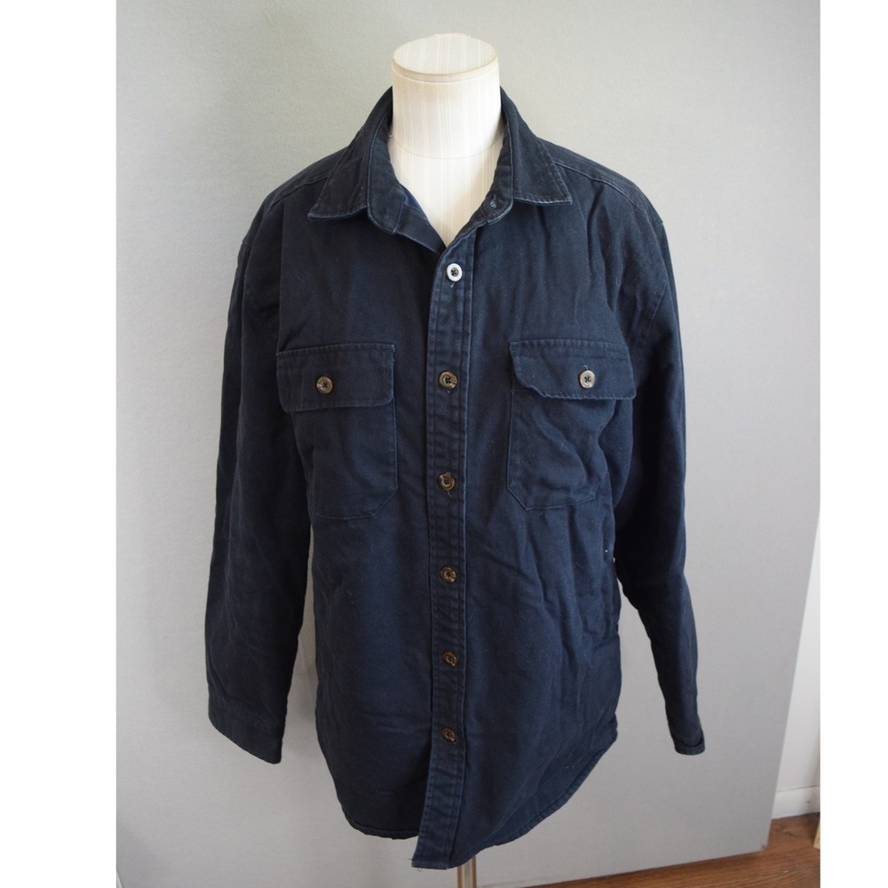 Line of Trade The Peak Twill CPO Jacket Insulated Blue Shacket Large
